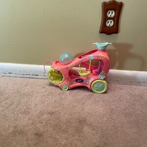 Littlest Pet Shop Pink and Yellow Toy Carriage